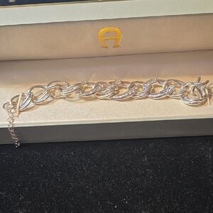 Etienne Aigner Silver Chain Bracelet